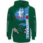 tulane green wave football heartbeat green hoodie best selling