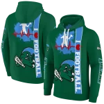 tulane green wave football heartbeat green hoodie best selling