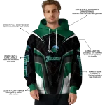 tulane green wave futuristic pattern green black hoodie best selling