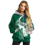 tulane green wave graphic punisher green white hoodie best selling