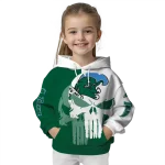 tulane green wave graphic punisher green white hoodie best selling
