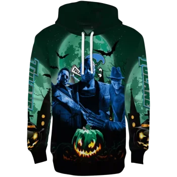 tulane green wave halloween vibes green black hoodie best selling