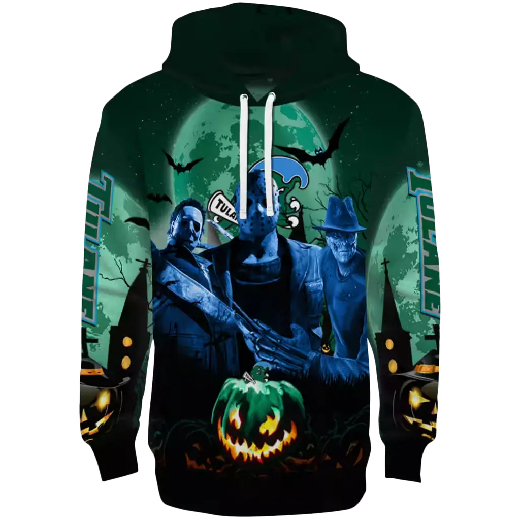 tulane green wave halloween vibes green black hoodie best selling tulane green wave halloween vibes green black hoodie best selling