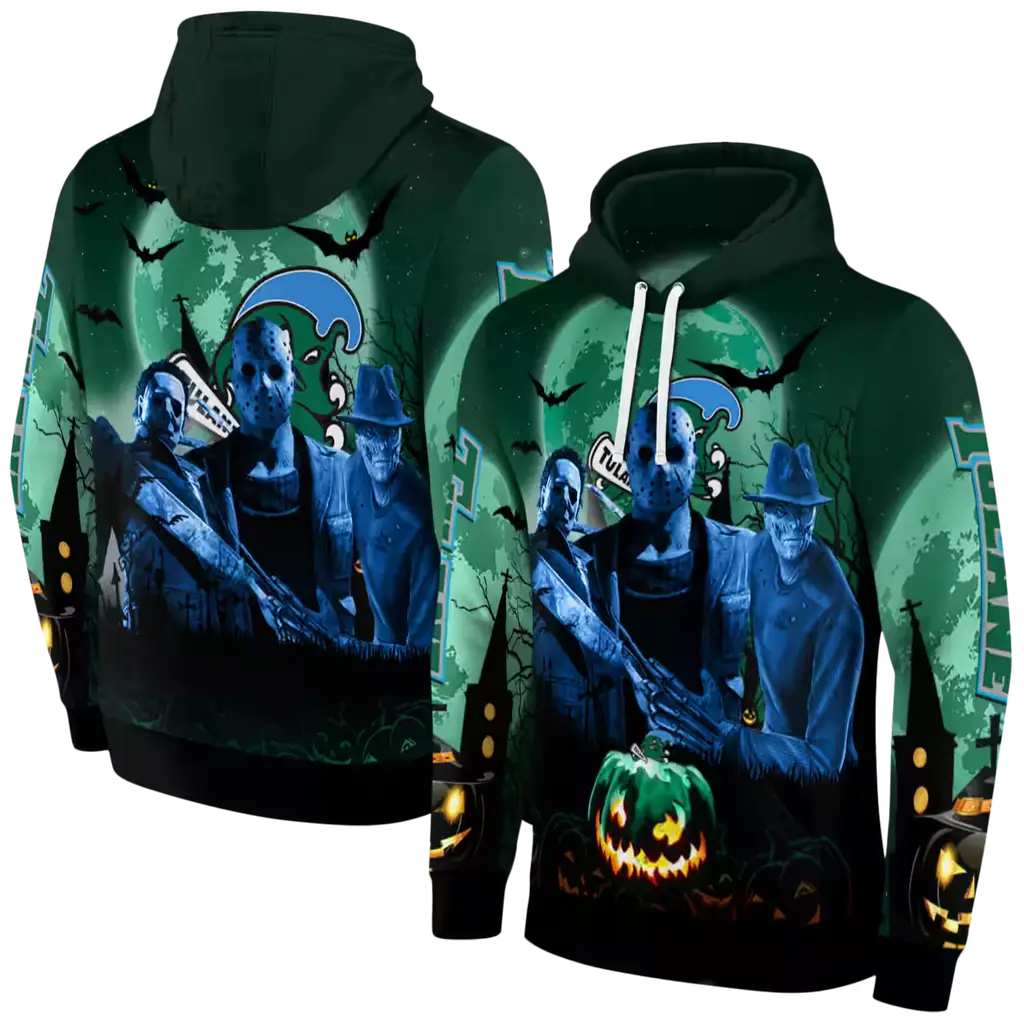 tulane green wave halloween vibes green black hoodie fashion forward tulane green wave halloween vibes green black hoodie fashion forward