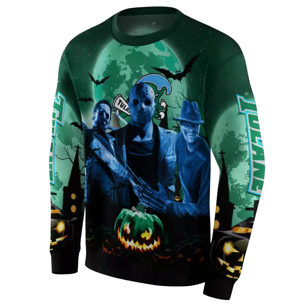 tulane green wave halloween vibes green black hoodie new arrival tulane green wave halloween vibes green black hoodie new arrival