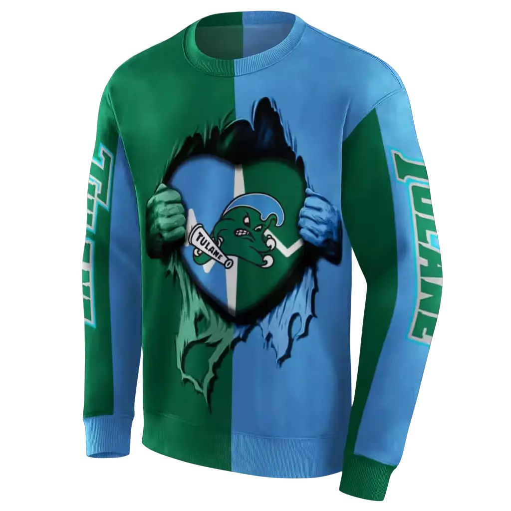 tulane green wave heartbeat graphic green hoodie new arrival tulane green wave heartbeat graphic green hoodie new arrival