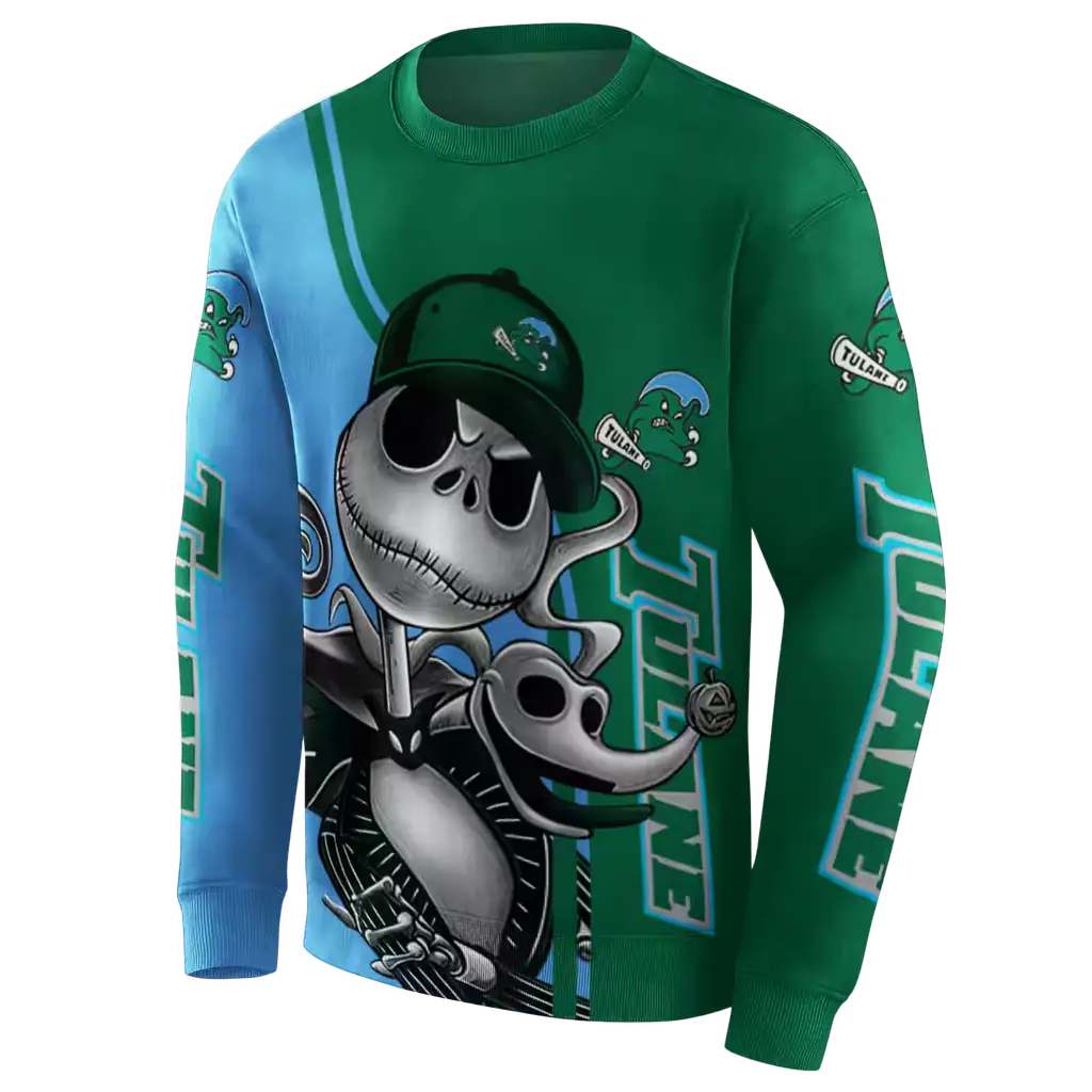 tulane green wave jack skellington green hoodie new arrival tulane green wave jack skellington green hoodie new arrival