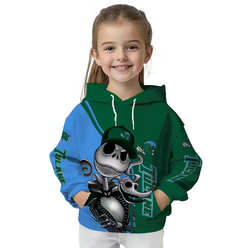 tulane green wave jack skellington green hoodie top rated tulane green wave jack skellington green hoodie top rated