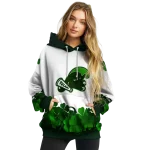 tulane green wave lucky motif white green hoodie best selling