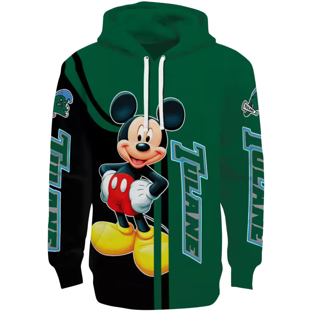 tulane green wave mickey mouse green black hoodie best selling tulane green wave mickey mouse green black hoodie best selling