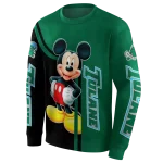 tulane green wave mickey mouse green black hoodie best selling