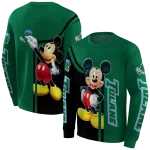 tulane green wave mickey mouse green black hoodie best selling