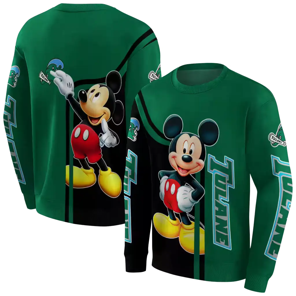 tulane green wave mickey mouse green black hoodie premium grade tulane green wave mickey mouse green black hoodie premium grade