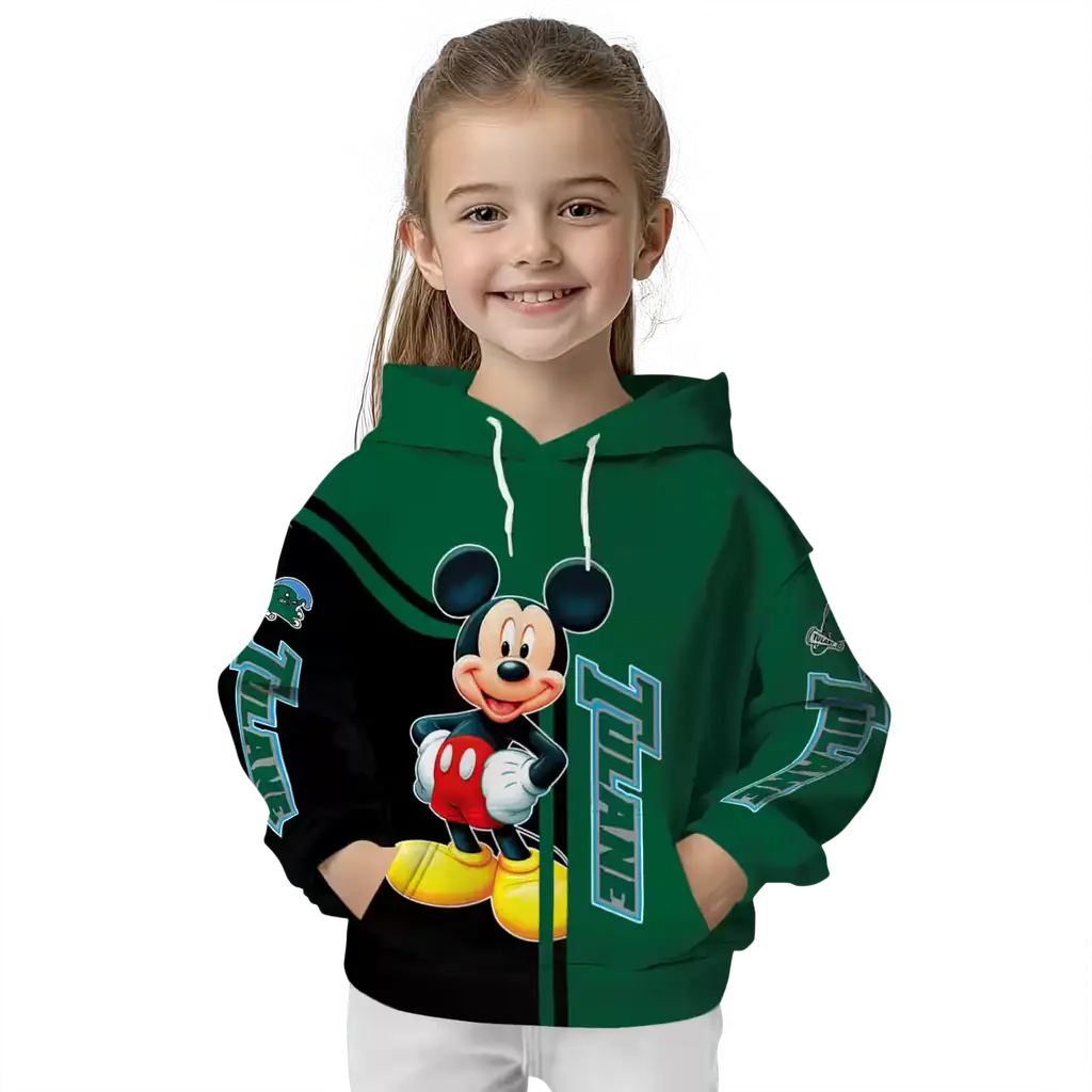 tulane green wave mickey mouse green black hoodie top rated tulane green wave mickey mouse green black hoodie top rated