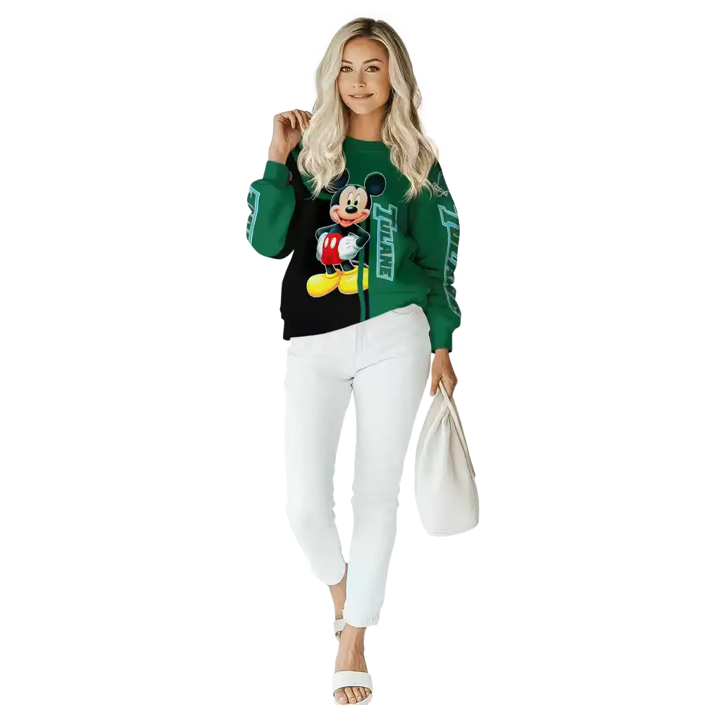 tulane green wave mickey mouse green black hoodie trendy tulane green wave mickey mouse green black hoodie trendy
