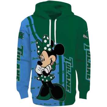 tulane green wave minnie mouse green hoodie best selling