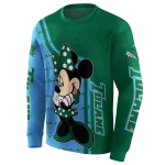 tulane green wave minnie mouse green hoodie best selling