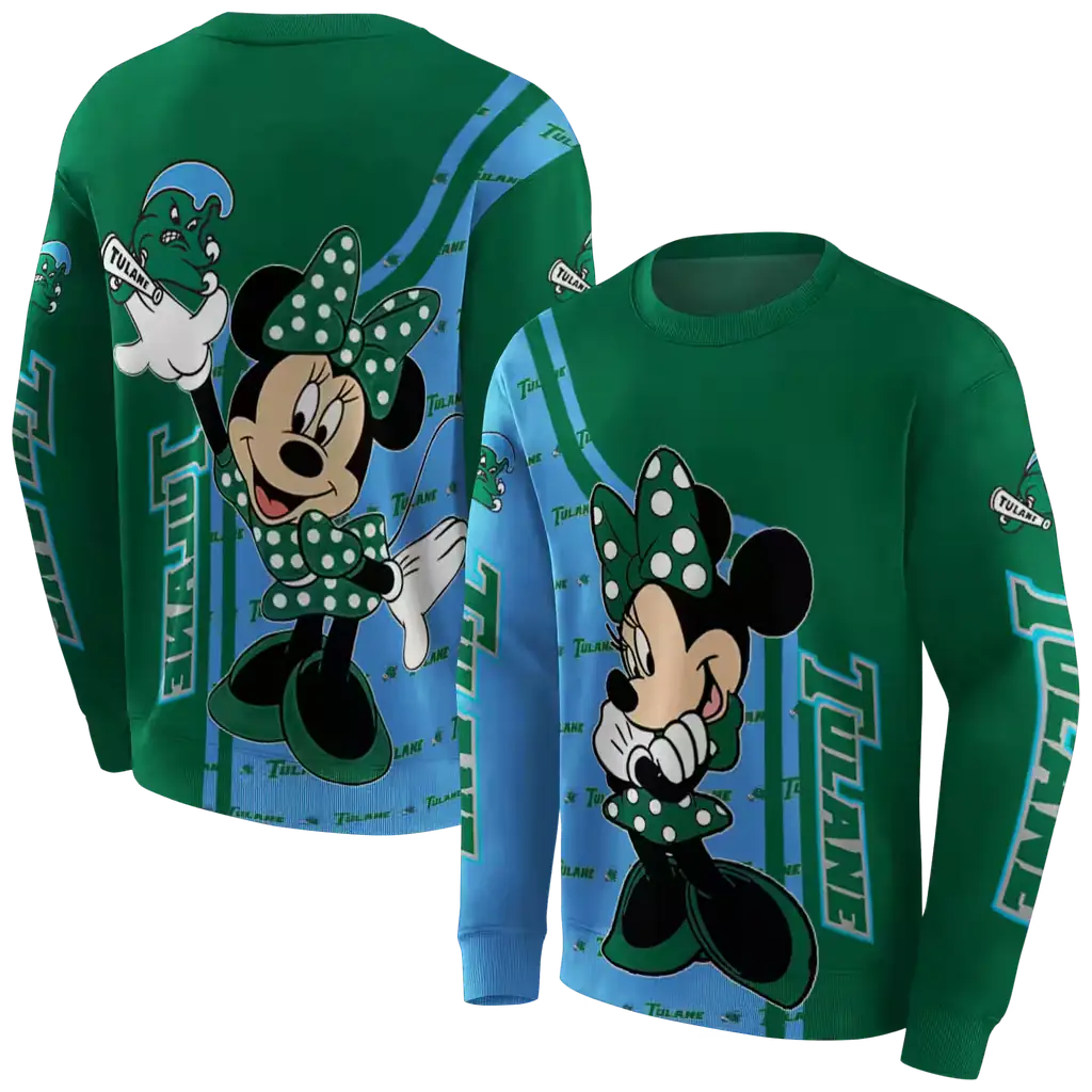 tulane green wave minnie mouse green hoodie premium grade tulane green wave minnie mouse green hoodie premium grade