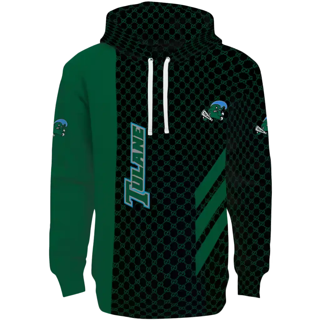 tulane green wave monogram pattern green hoodie best selling tulane green wave monogram pattern green hoodie best selling