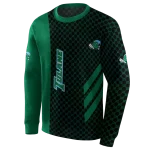 tulane green wave monogram pattern green hoodie best selling