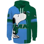 tulane green wave playful snoopy green hoodie best selling