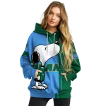 tulane green wave playful snoopy green hoodie best selling