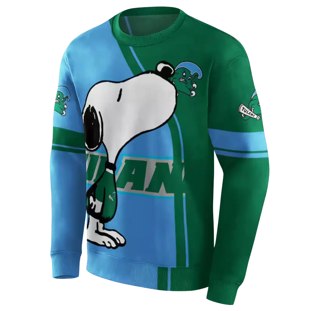 tulane green wave playful snoopy green hoodie new arrival tulane green wave playful snoopy green hoodie new arrival