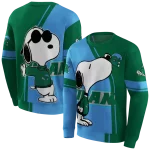 tulane green wave playful snoopy green hoodie best selling