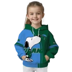 tulane green wave playful snoopy green hoodie best selling