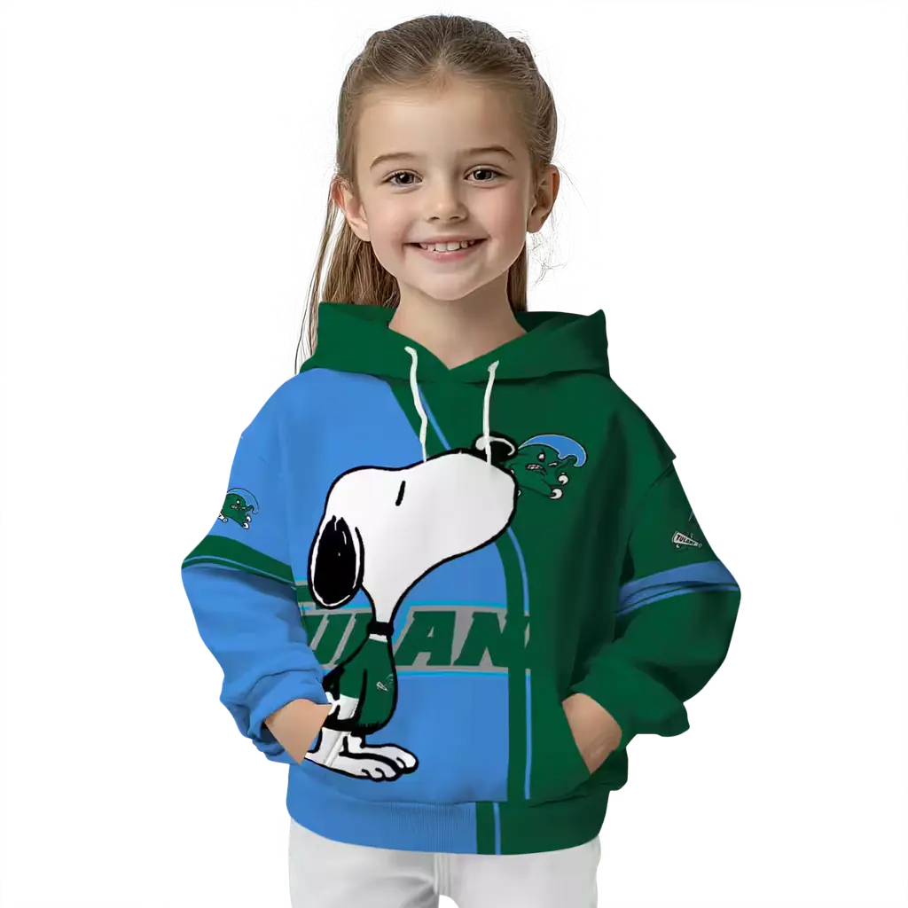 tulane green wave playful snoopy green hoodie top rated tulane green wave playful snoopy green hoodie top rated