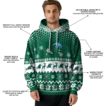 tulane green wave reindeer motif green hoodie best selling