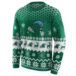 tulane green wave reindeer motif green hoodie best selling
