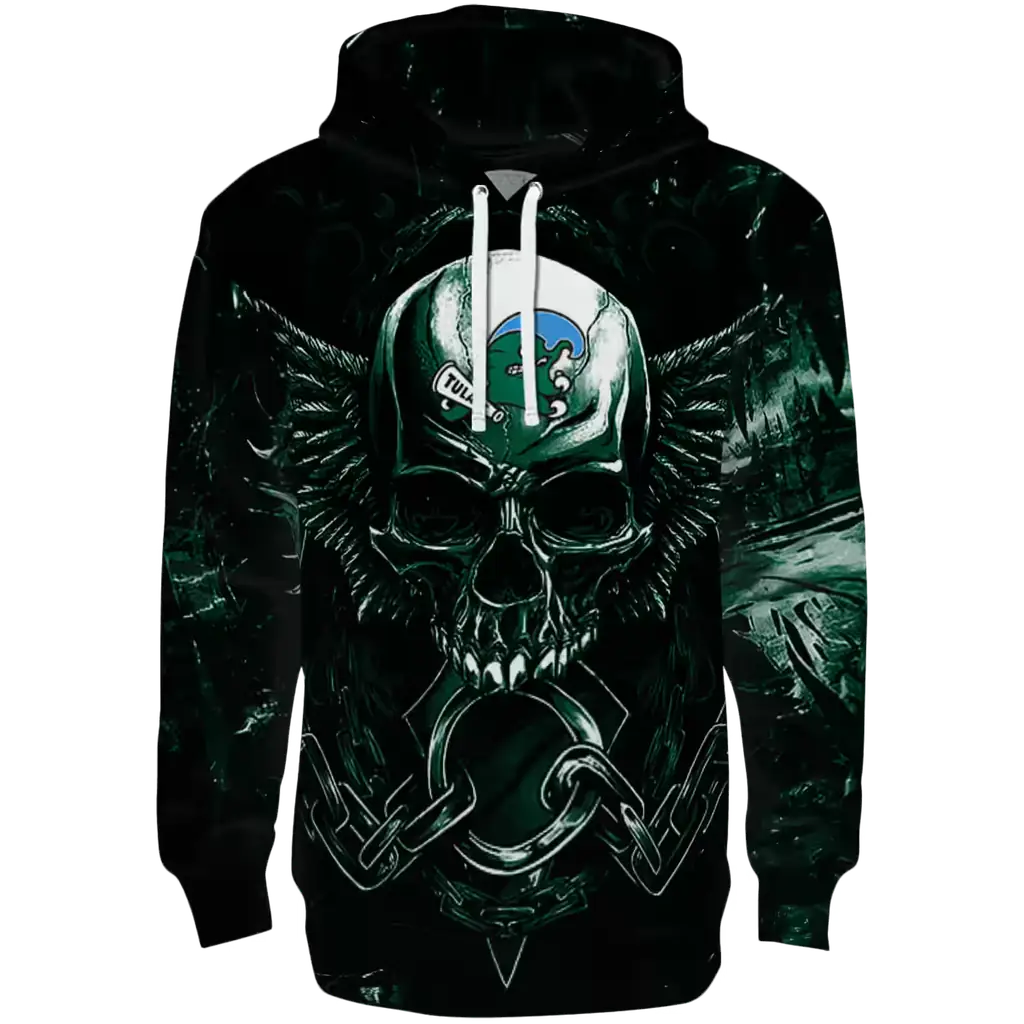 tulane green wave skull artwork green black hoodie best selling tulane green wave skull artwork green black hoodie best selling