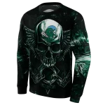tulane green wave skull artwork green black hoodie best selling