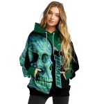 tulane green wave skull motif green black hoodie best selling