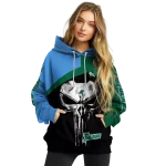 tulane green wave skull punisher blue black hoodie best selling