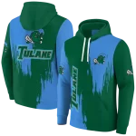 tulane green wave splatter effect green hoodie best selling