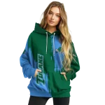 tulane green wave splatter effect green hoodie best selling