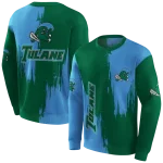 tulane green wave splatter effect green hoodie best selling