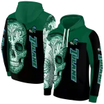 tulane green wave sugar skull green black hoodie best selling