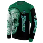 tulane green wave sugar skull green black hoodie best selling
