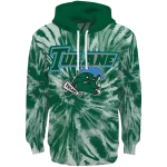 tulane green wave tie dye pattern green hoodie best selling
