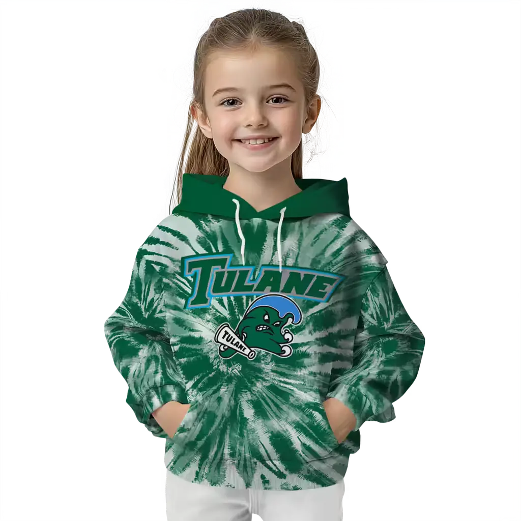 tulane green wave tie dye pattern green hoodie top rated tulane green wave tie dye pattern green hoodie top rated