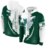 tulane green wave triangular pattern green white hoodie best selling