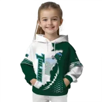 tulane green wave triangular pattern green white hoodie best selling