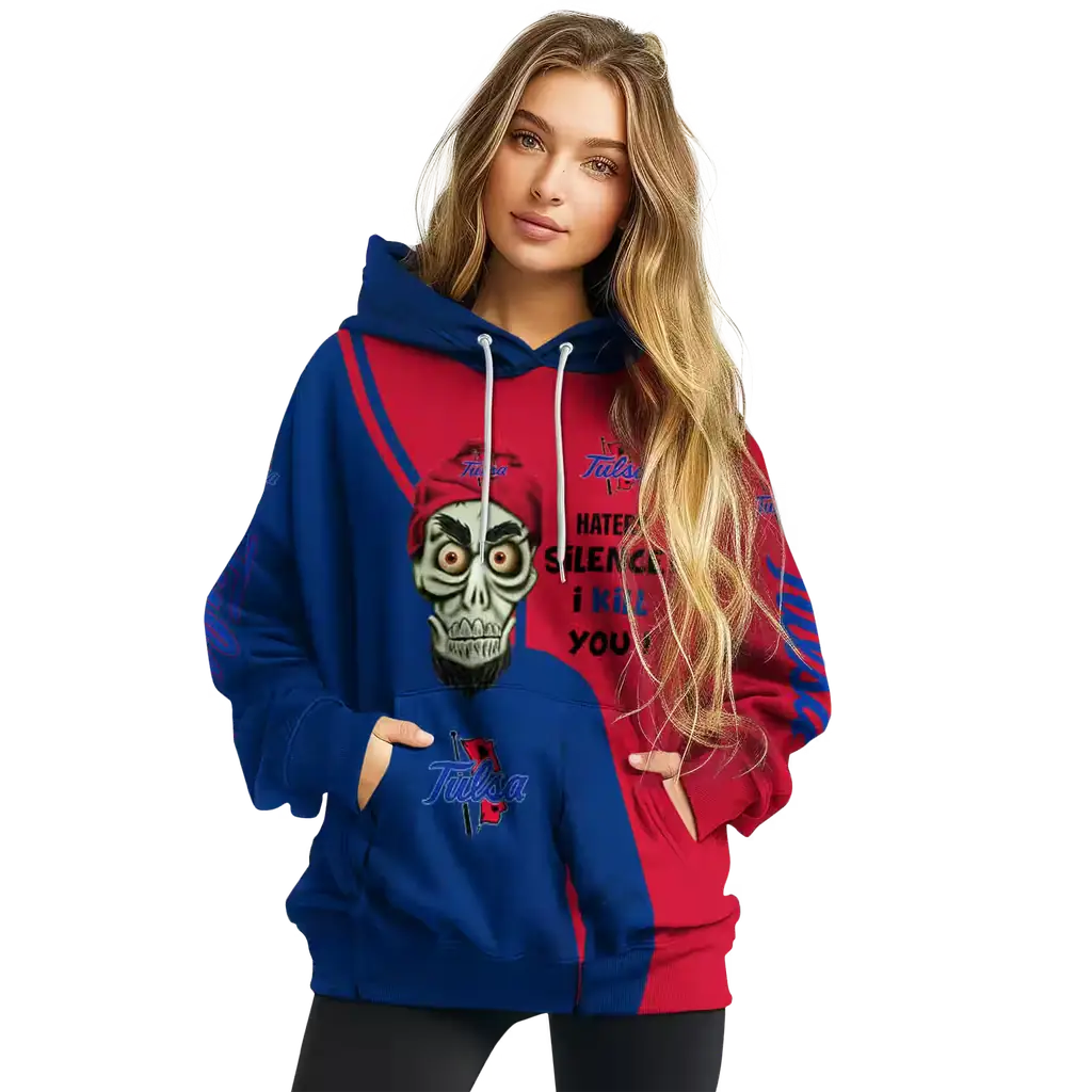 tulsa golden hurricane achmed skull blue hoodie high quality tulsa golden hurricane achmed skull blue hoodie high quality