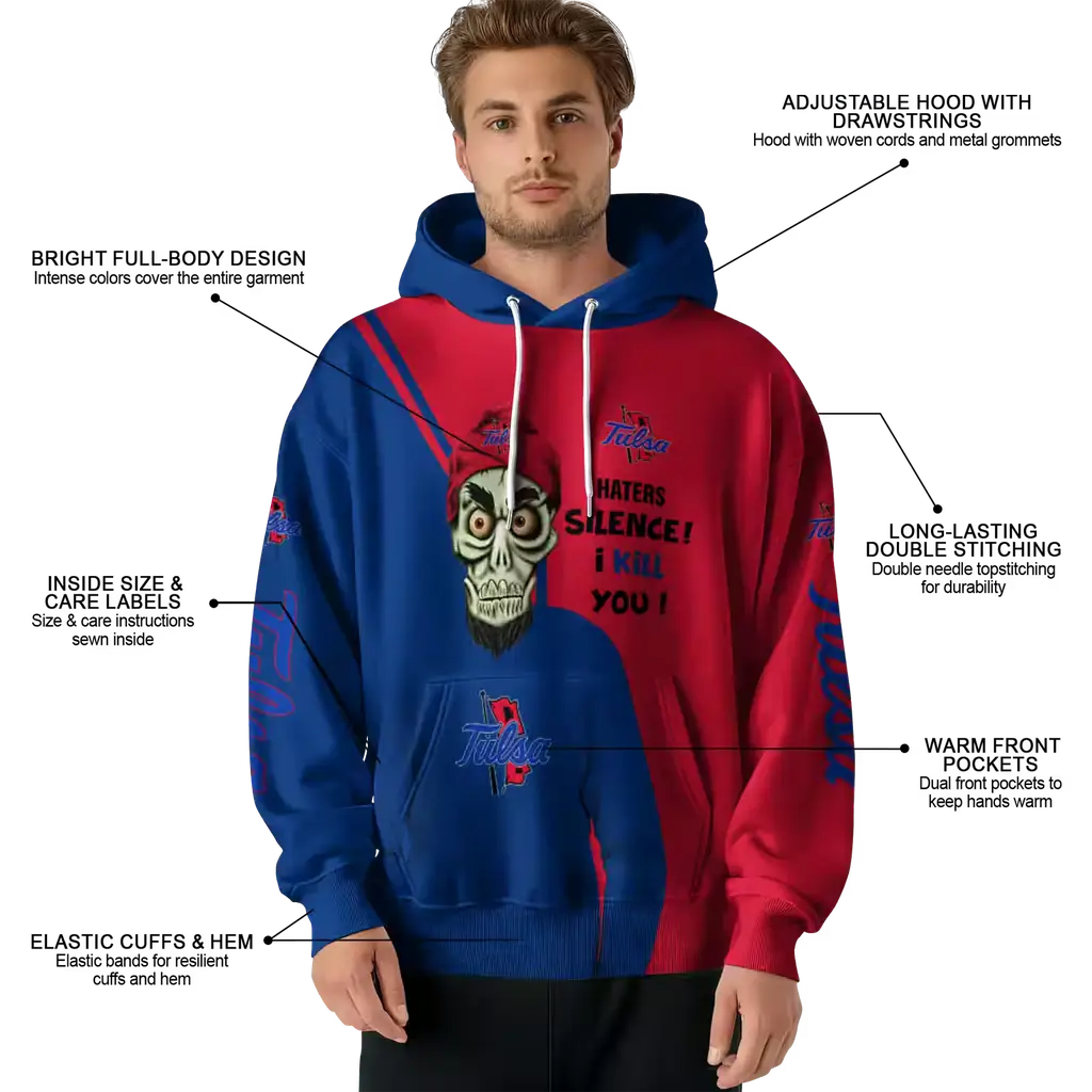 tulsa golden hurricane achmed skull blue hoodie latest model tulsa golden hurricane achmed skull blue hoodie latest model