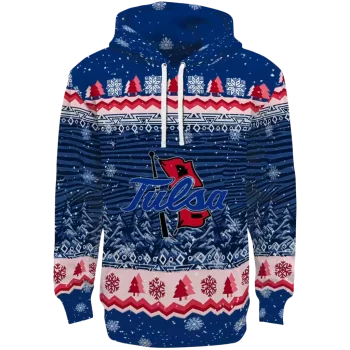 tulsa golden hurricane christmas trees blue hoodie best selling