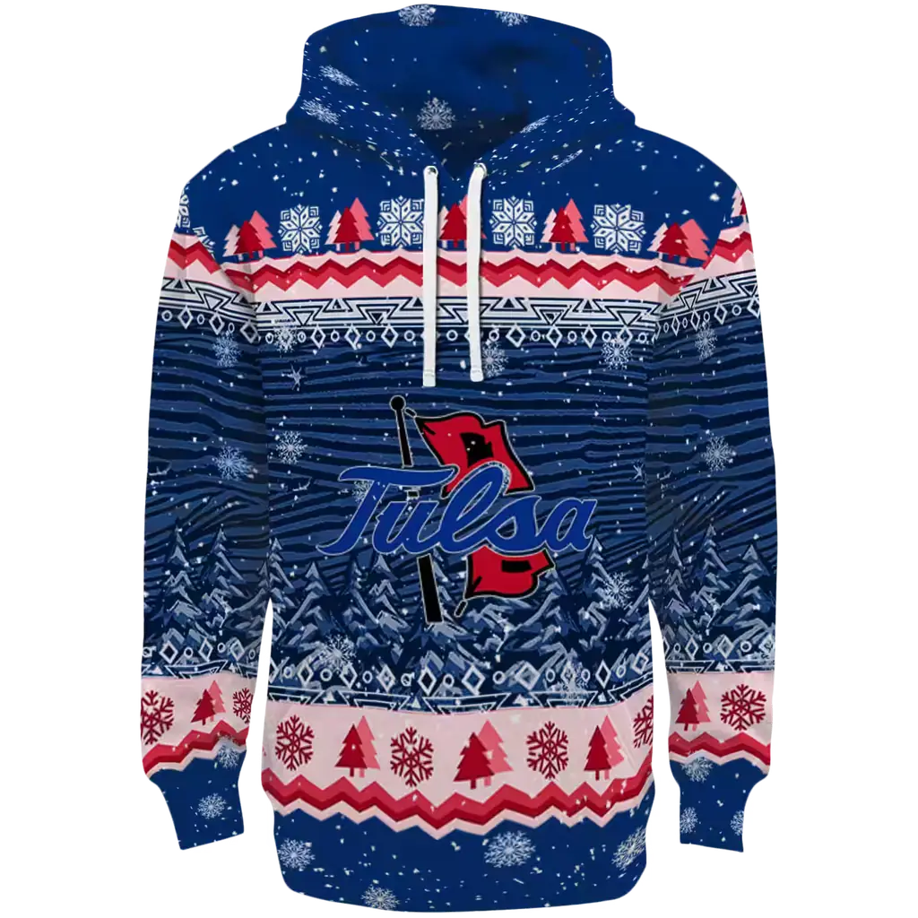 tulsa golden hurricane christmas trees blue hoodie best selling tulsa golden hurricane christmas trees blue hoodie best selling