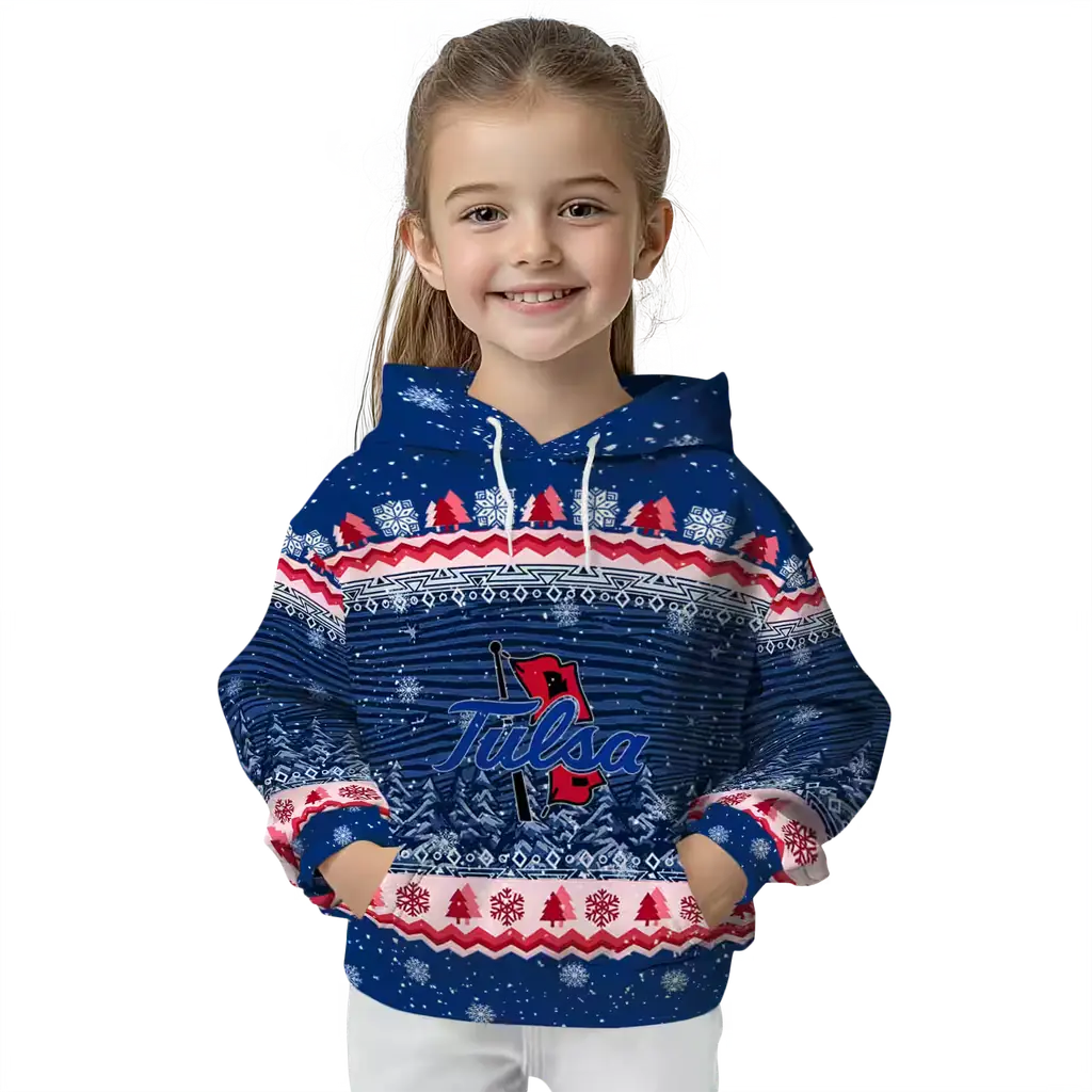 tulsa golden hurricane christmas trees blue hoodie top rated tulsa golden hurricane christmas trees blue hoodie top rated
